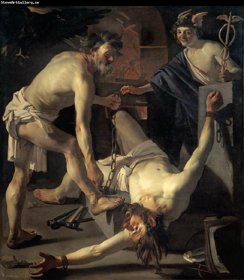 BABUREN, Dirck van Prometheus Being Chained by Vulcan